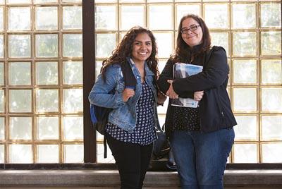 Students smiling